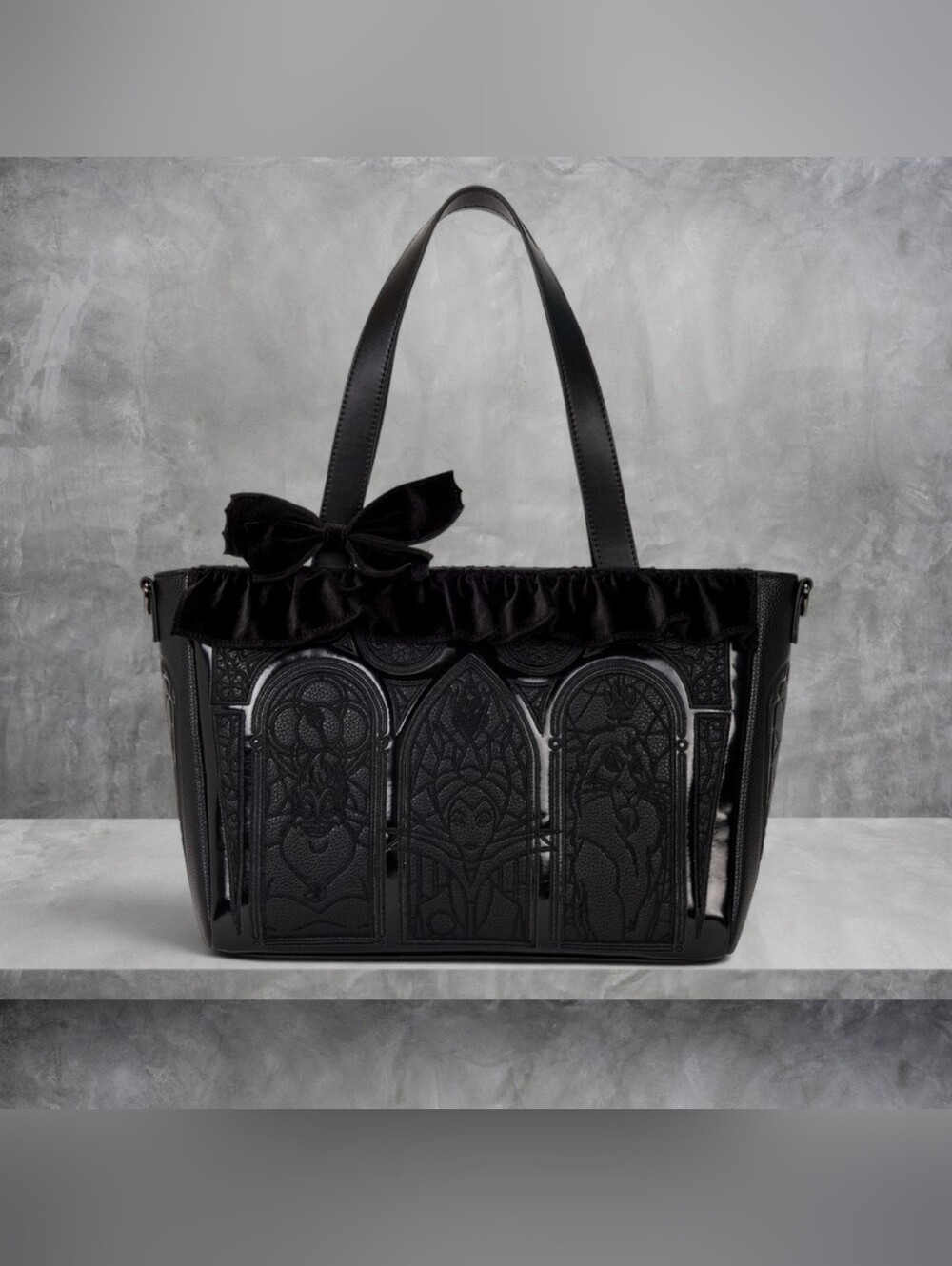 NWT Loungefly Disney Villains Stained Glass Tote Bag 🖤
